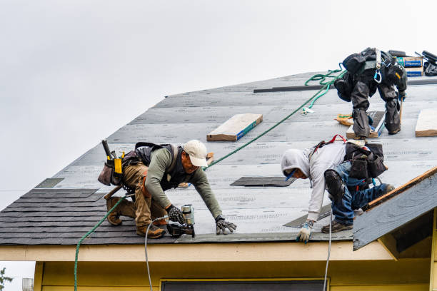 Professional Storm Damage Roof Repair technician working in Geneva, NY